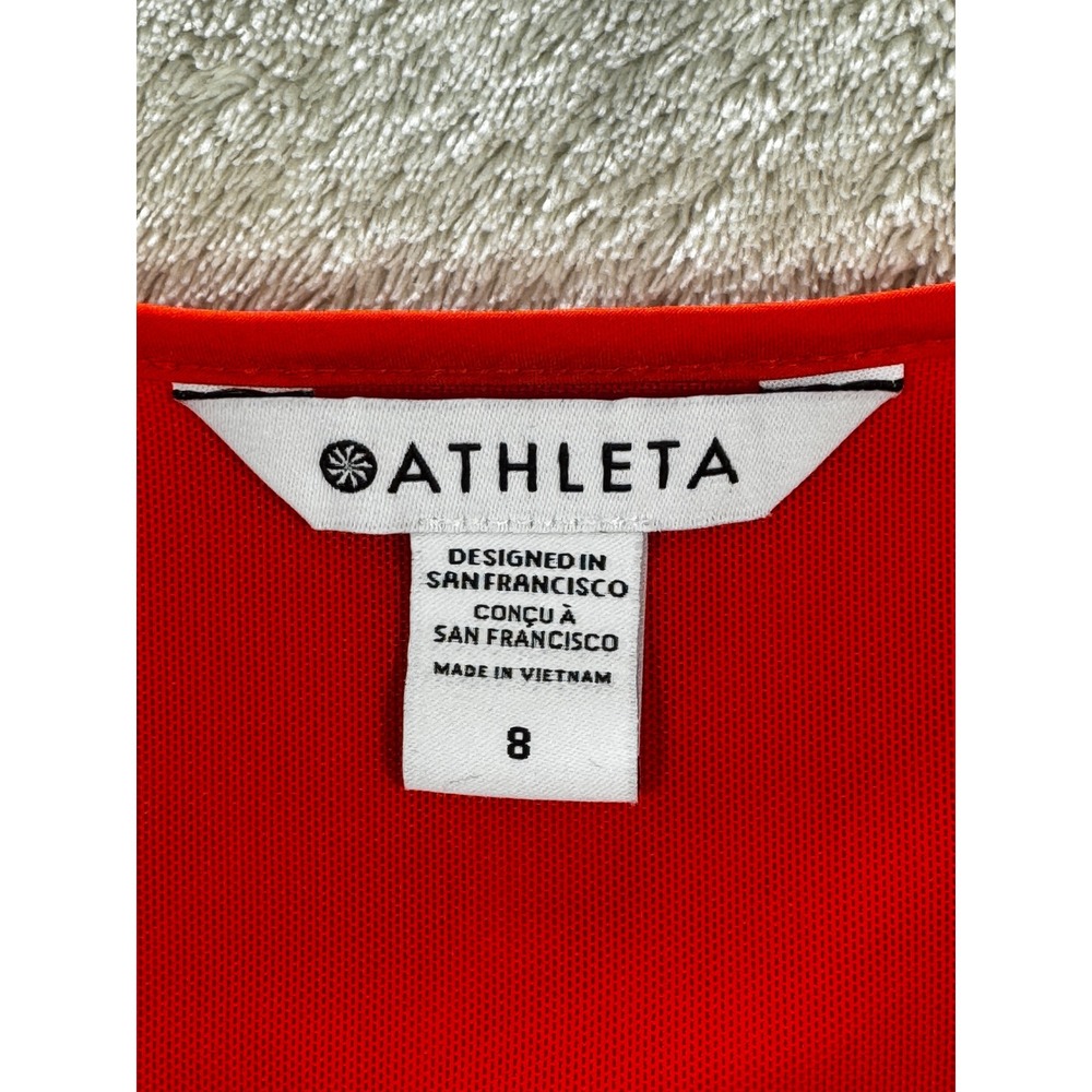 Athleta Womens Expedition Sleeveless Mini Quarter Zip Orange Dress/Skort Size 8 - Picture 3 of 6